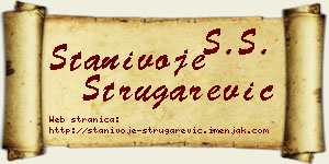Stanivoje Strugarević vizit kartica